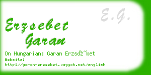 erzsebet garan business card